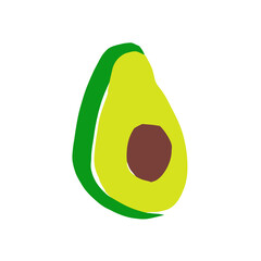 Avocado illustration minimalism style vector