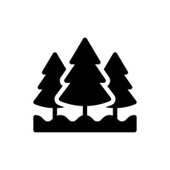Fototapeta premium Forest vector solid icon. Nature & Park symbol EPS 10 file