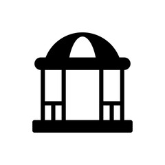 Garden Gazebo vector solid icon. Nature & Park symbol EPS 10 file
