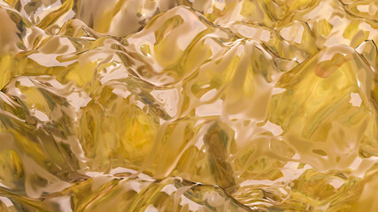 abstract wave surface. transparent deformed plane. 3d render illustration