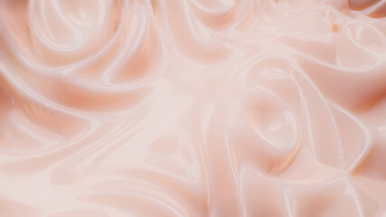 Obraz premium smooth wave surface of light pink color. 3d render illustration