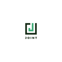 Fototapeta premium Letter j green color business logo design