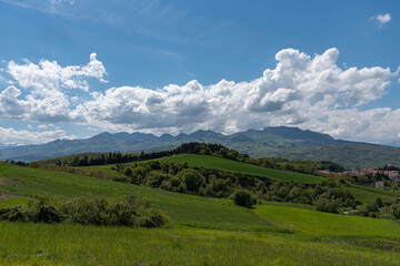 Borrello, Chieti, Abruzzo.  Panorama.  Borrello is an Italian town of 338 inhabitants in the...