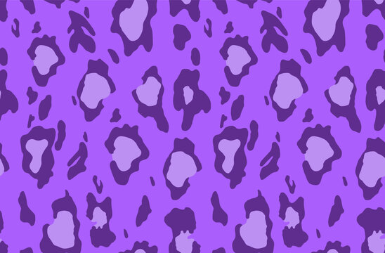 Seamless lavender leopard fur pattern