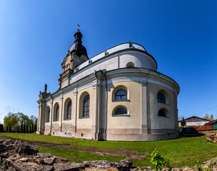 Beautiful Catholic church in the village of Mykulyntsi, Ternopil region. Ukraine.