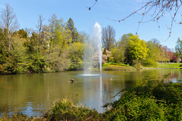 Wiesbaden, der Kurpark, 27.04.2021.