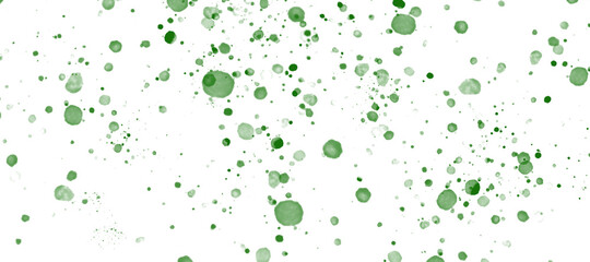 green drops on a white background