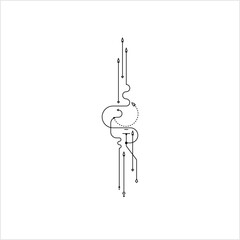 Line Dot Tattoo Design