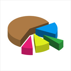 Obraz premium Pie Chart Icon Design Set