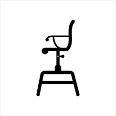 High Chair Icon, Wide Base Tall Lag Chair