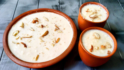 Rabdi or Rabri served in clay pot