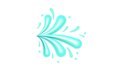 Abstract Paper Cut Ilustration Water Splash Drops Color Orange Background Vector Design Style