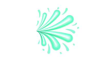 Abstract Paper Cut Ilustration Water Splash Drops Color Orange Background Vector Design Style