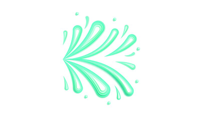 Abstract Paper Cut Ilustration Water Splash Drops Color Orange Background Vector Design Style