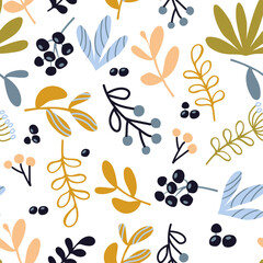 Floral abstract pattern. Vector design for various surfaces.