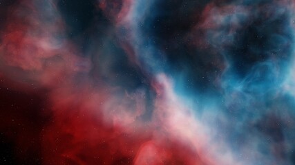 Beautiful nebula in cosmos far away 3d rendering