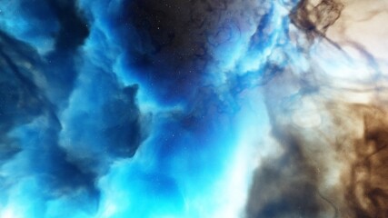Beautiful nebula in cosmos far away 3d rendering