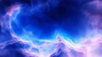 Beautiful nebula in cosmos far away 3d rendering