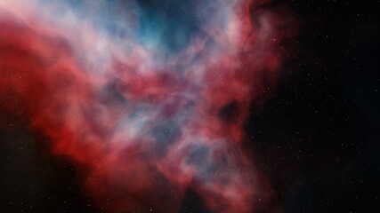 Beautiful nebula in cosmos far away 3d rendering