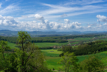 Obraz premium Blaue Mauer, Schwäbische Alb, Albvorland, Frühsommer