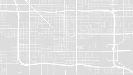 Grey and white Phoenix city area vector background map, streets and water cartography illustration. © Kostiantyn