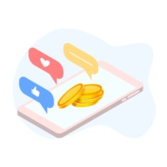 Set of landing page design templates for online shopping, digital marketing, ecommerce, social media marketing, ads. Modern vector illustration concepts for website and mobile website development.