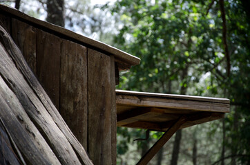 cabañas de madera en el bosque