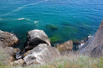 Rocky coast and sea in the Yaylata Reserve (Bulgaria)