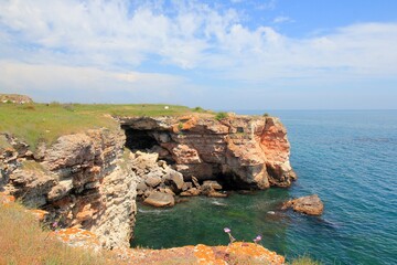 Rocky coast and sea in the Yaylata Reserve (Bulgaria)