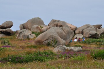 Walkers on the Gr34 in Ploumanac'h