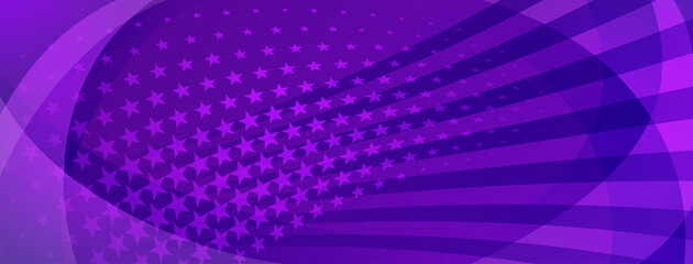 USA independence day abstract background with elements of american flag in purple colors