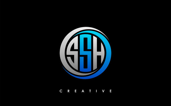 SSH Letter Initial Logo Design Template Vector Illustration