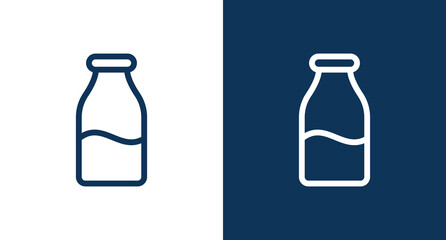 Milk bottle outline icon illustration isolated vector sign symbol