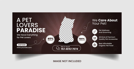 Pet store promotional square flyer design template social media post editable web banner  Premium Vector