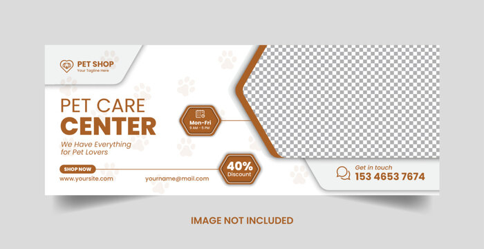 Pet care promotional social media post editable web banner or  square flyer design template  ads Premium Vector