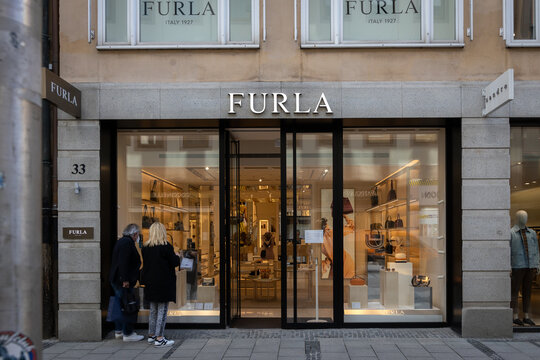 Furla store sign in Munich town center