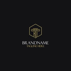 RD monogram initials design for legal, lawyer, attorney and law firm logo © robinstark