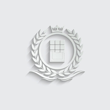 chokolate logo template luxury royal vector company decorative emblem with crown	