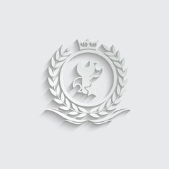 Obraz premium setting, repair logo template luxury royal vector service company decorative emblem with crown 