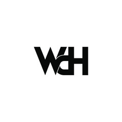 wdh letter original monogram logo design