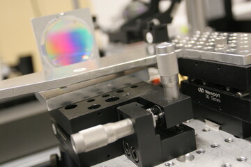 Research laboratory with special equipment for the research of laser beams