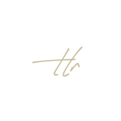 Hr handwritten logo for identity