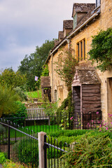 Fototapeta na wymiar A house in the Cotswolds, England at sunset.