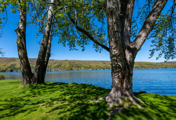 Honeoye Lake in the Fingerlakes Region of new York