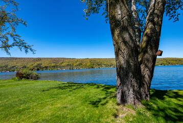 Honeoye Lake in the Fingerlakes Region of new York