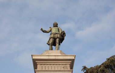 Miguel de Cervantes Saavedra statue. Erected in front of the Spanish Congress of Deputies, Madrid
