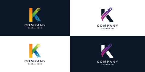 Fototapeta premium Letter K logo template