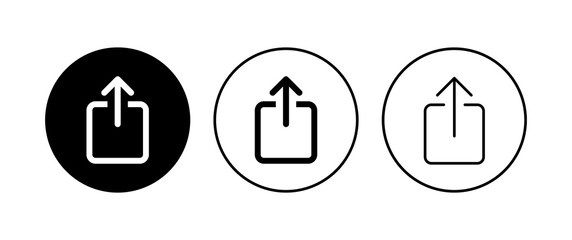 Upload icon set. load data symbol