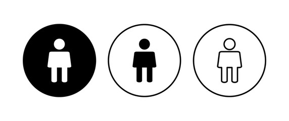 Man icon set. male icon vector. human symbol