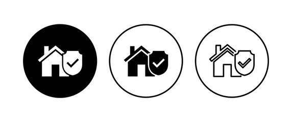 House insurance icon set. house protection icon.